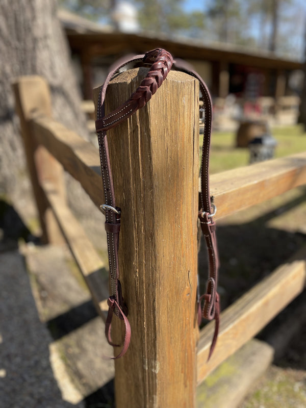 Martin Single Ear Headstall w/ Blood Knots