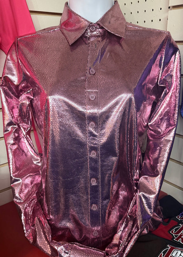 *YOUTH* Pink Mist Foil Pullover Button