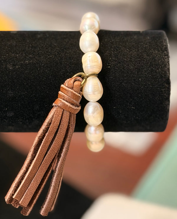 Pearl Tassel Stretch Bracelet