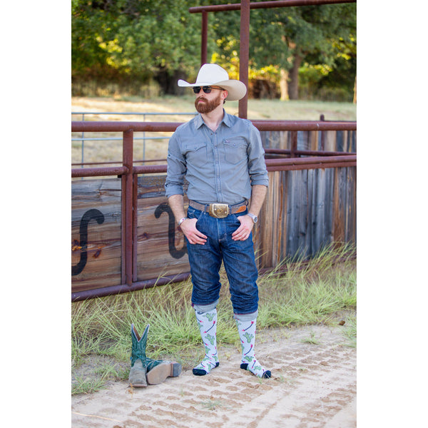 Cowboy Compass Performance Boot Socks