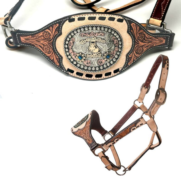 Pro Choice- Award Bronc Leather Halter