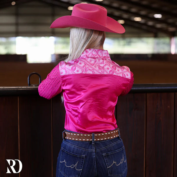 MOMMY'S MONEY MESH SLEEVE PERFORMANCE RODEO SHIRT