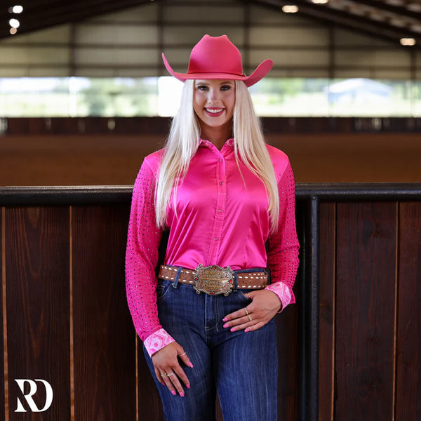 MOMMY'S MONEY MESH SLEEVE PERFORMANCE RODEO SHIRT