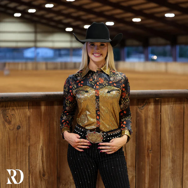 VEGAS HEAT SPARKLE PERFORMANCE RODEO SHIRT