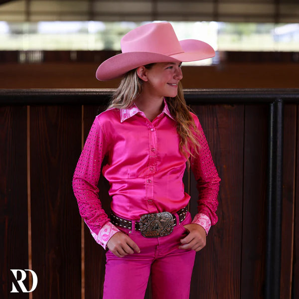 *YOUTH* MOMMY'S MONEY MESH SLEEVE PERFORMANCE RODEO SHIRT