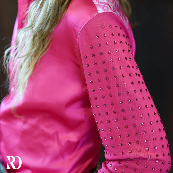 *YOUTH* MOMMY'S MONEY MESH SLEEVE PERFORMANCE RODEO SHIRT