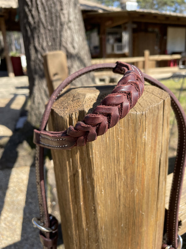 Martin Single Ear Headstall w/ Blood Knots