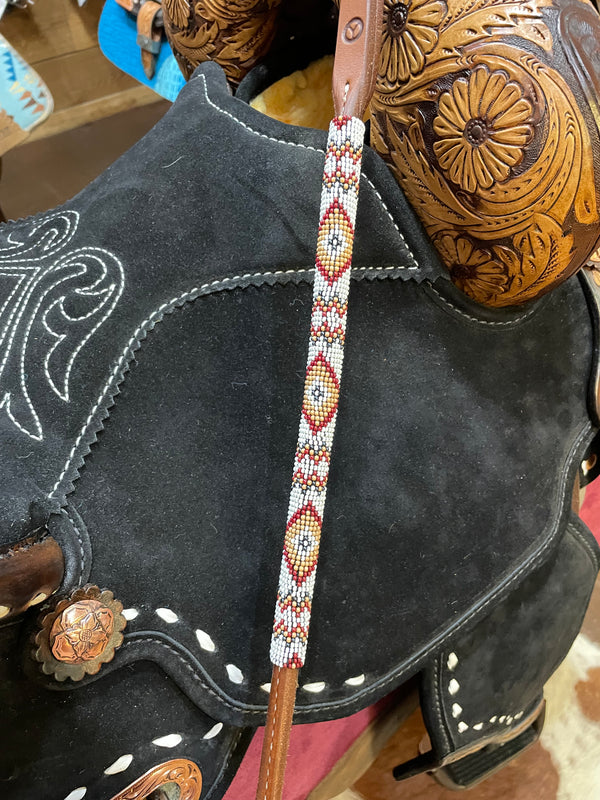 Circle Y Leather/ Beaded Over Under