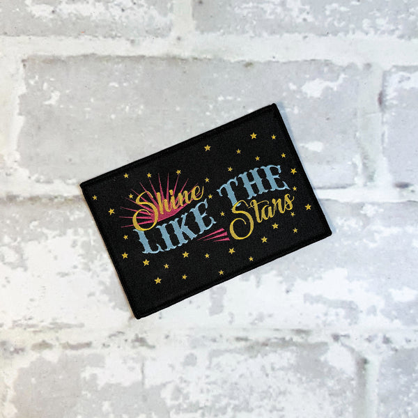 Shine Like The Stars Black Iron-on Patch