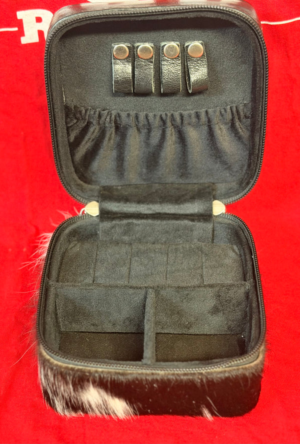 Mini Travel Jewelry Case - Tooled Leather