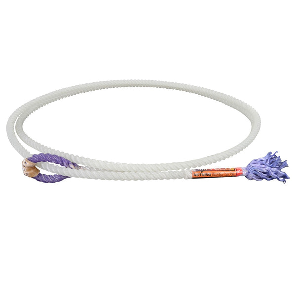 White Racer Calf String, Purple Eye