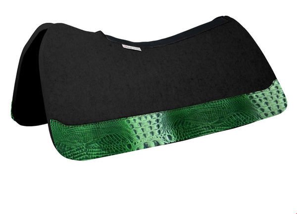 5 Star 7/8" Flex Fit 30x28 Black Saddle Pad with Designer Wear Leathers