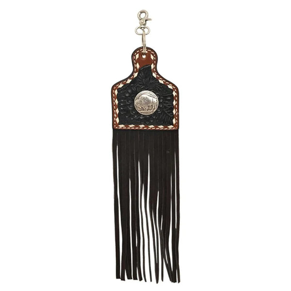 Rafter T Saddle/Purse Charms- Cow Tags with Fringe