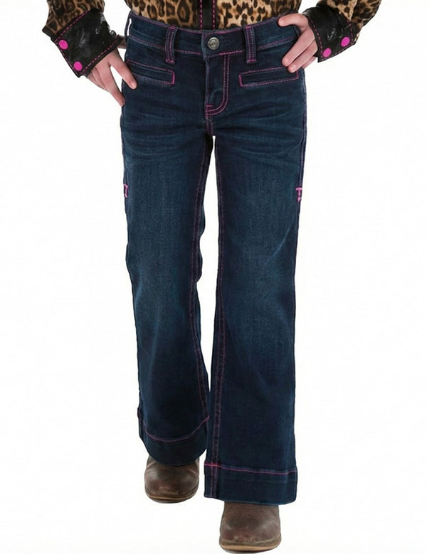 Cowgirl Tuff Girls Pink BootStitch Trousers