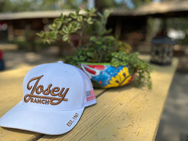 Josey Ranch Custom Cap White w/Josey Embroidered
