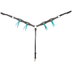 Scalloped Breast Collar with Turquoise Blood Knots