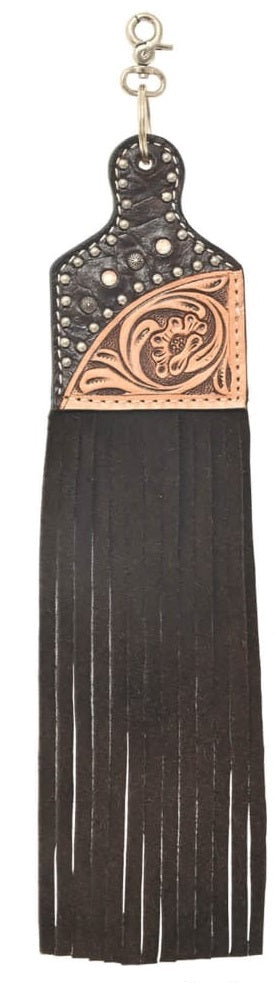 Rafter T Saddle/Purse Charms- Cow Tags with Fringe