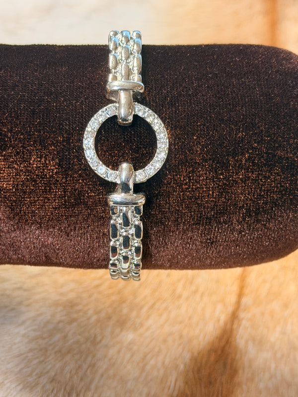 Crystal Halo Link Bracelet