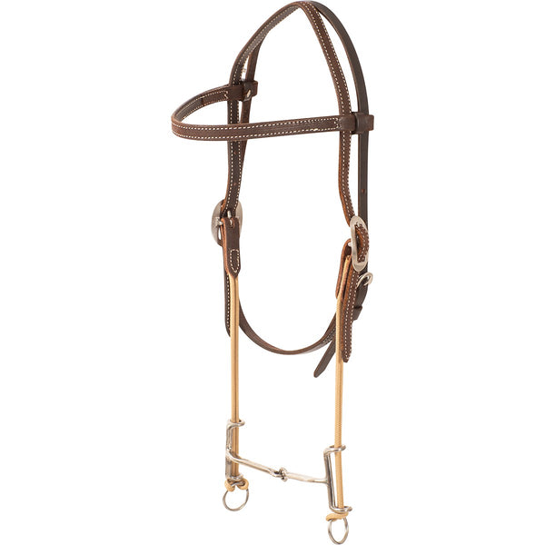 Classic Equine Loomis Browband with Draw Gag Bit