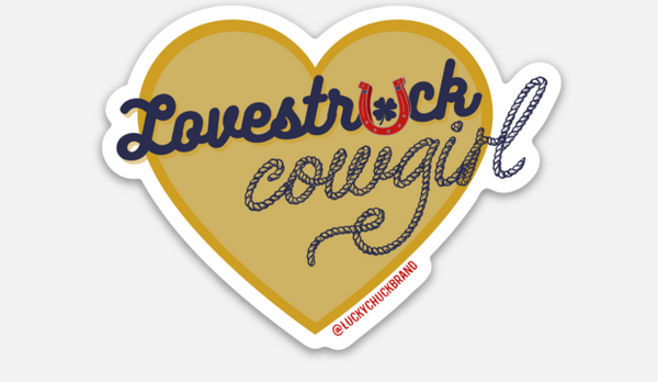 Lovestruck Cowgirl Heart Sticker