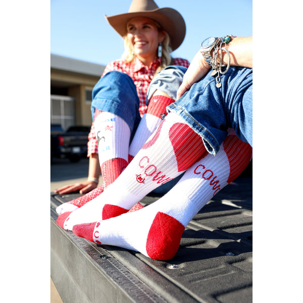Lucky Hearted Love Performance Boot Socks