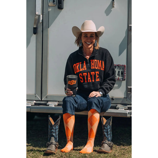 Orange Outlaw Performance Boot Socks