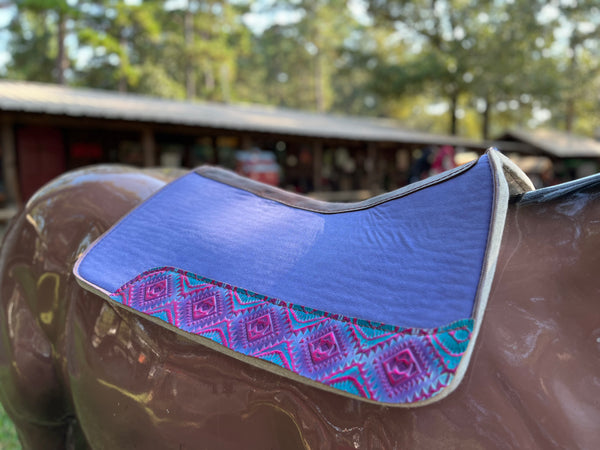 5 Star Lavender 26x26 3/4" Suede Pad with Rio Aztec