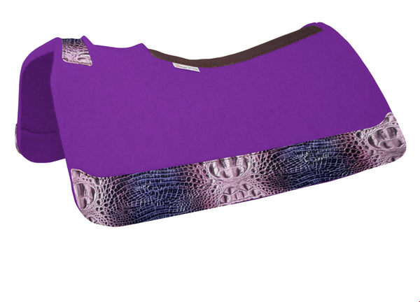 5 Star 30x28 Saddle Pad 7/8" Colored Pad with designer wear leathers