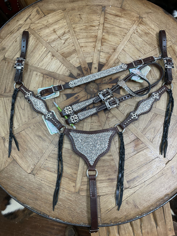 Chunky Silver Glitter w/Black