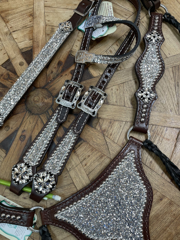 Chunky Silver Glitter w/Black