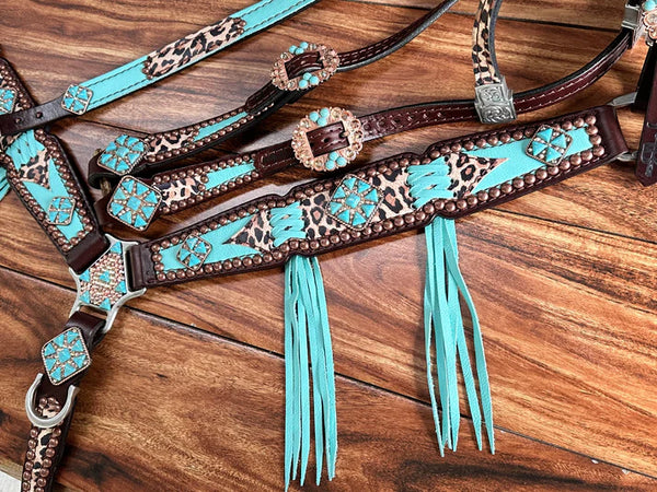 Rockin Wilson Cheetah & Tiffany Blue w/Cross Stitch