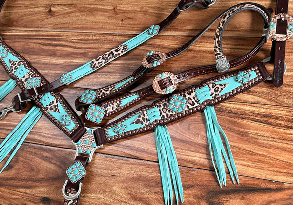 Rockin Wilson Cheetah & Tiffany Blue w/Cross Stitch