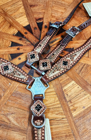 Hide & Leather Crystal Concho Bronc Halter – Cowgirl Barn & Tack