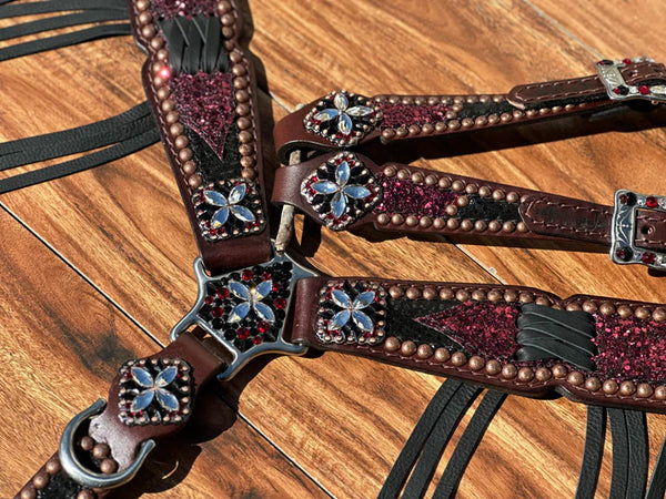 Rockn' Wilson's Python w/ Black Chunky Glitter & Cross Stitch Fringe