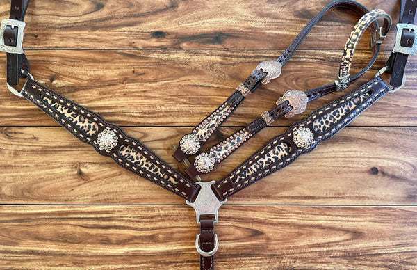 Rockn' Wilson's Cheetah & Rose Gold Buckstitch