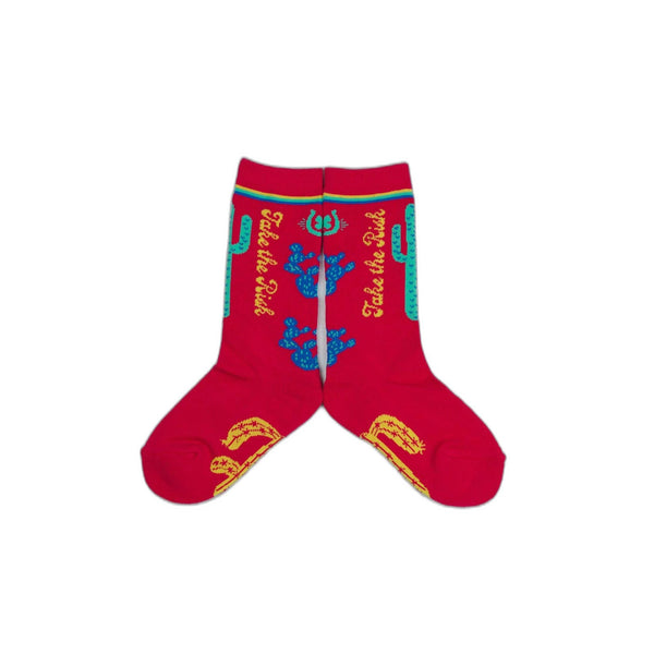 Kids Take The Risk Hot Pink Socks