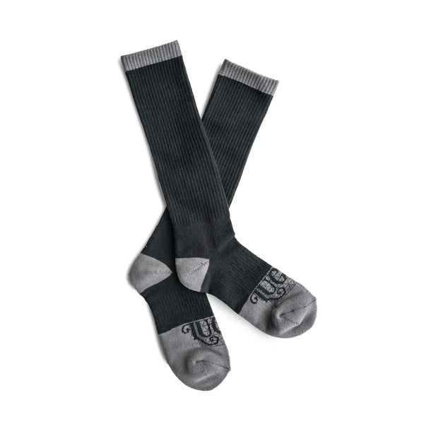 The Cowboy Black/ Gray Performance Boot Socks