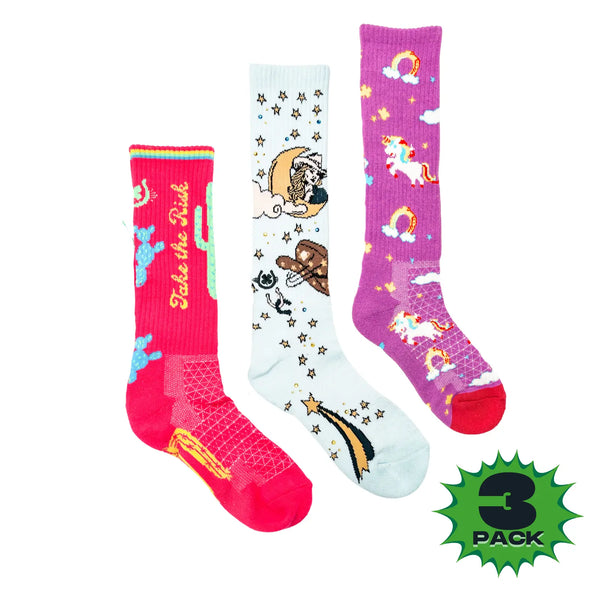 The Lucky 3 Pack |Outlaw Dreamers Performance Boot Socks