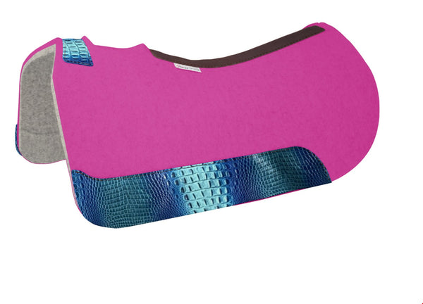 5 Star 3/4" Pink Two Tone "Round Barrel Racer" Oceanic Crocodile Wear Leathers