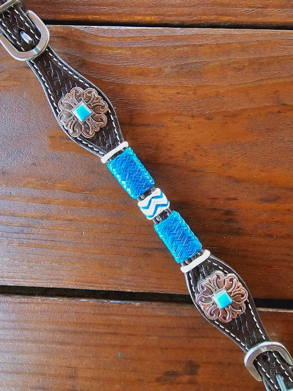 Circle Y Turquoise Rawhide Wrapped Wither Strap