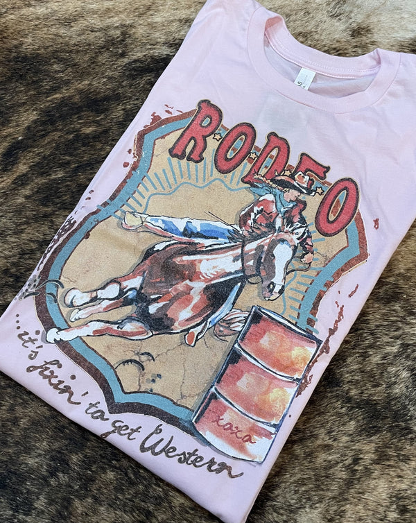XOXO Fixin to Get Western- Barrel Racer T-Shirt