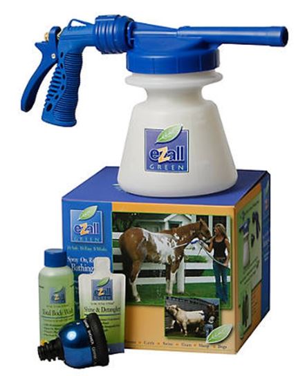 EZ ALL Horse Wash Kit with Blue 32 oz Foaming Tool