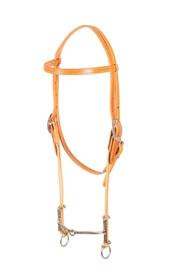 Classic Equine Loomis Browband with Draw Gag Bit